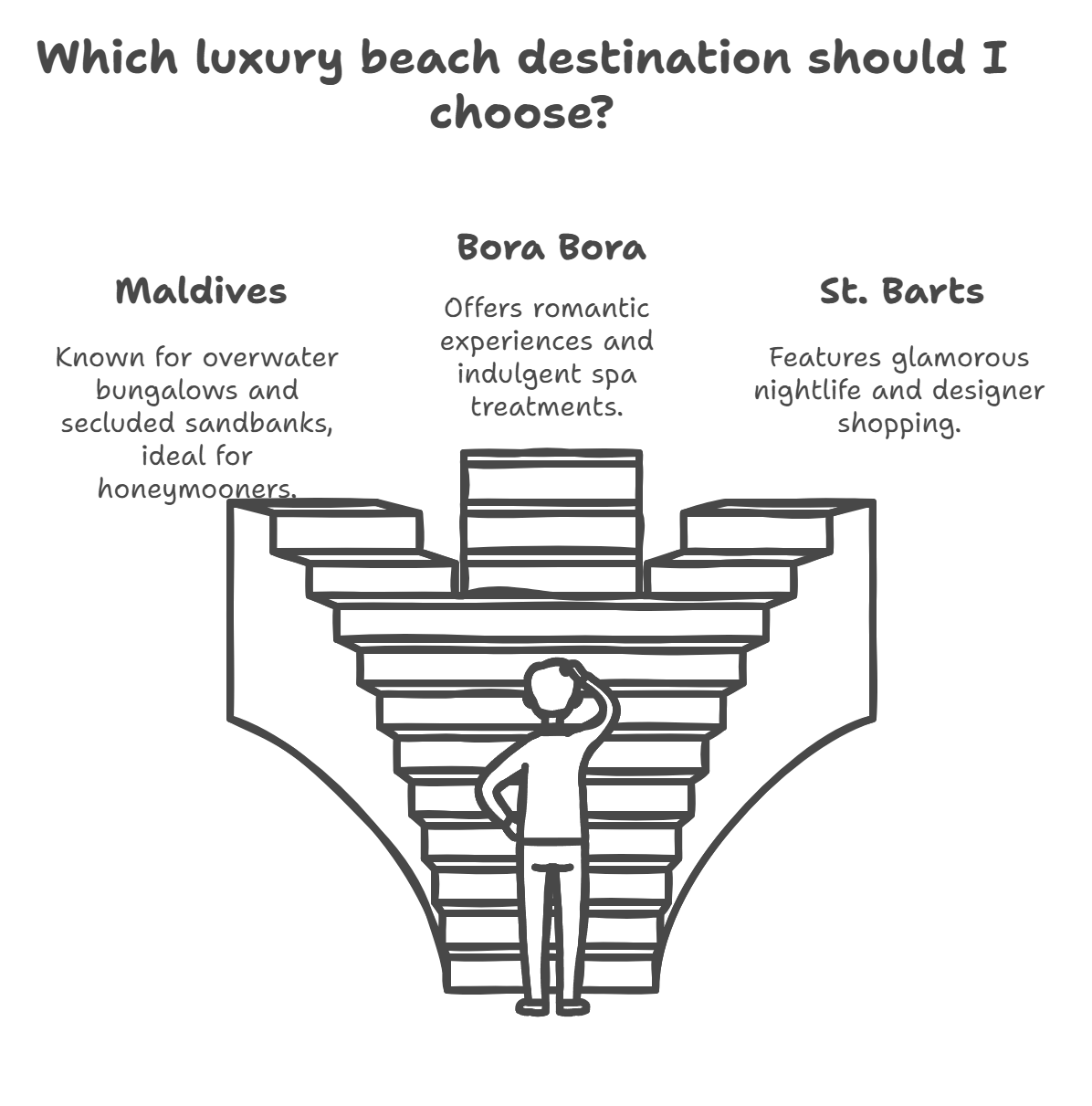 which luxury beach destination should I choose illustration.